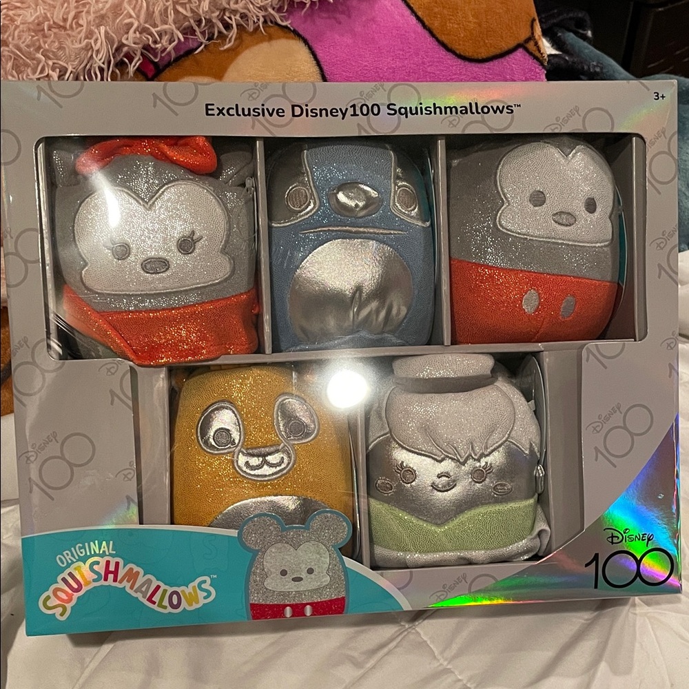 Rare exclusive Disney 100 Squishmallows! Christmas gift shimmer plush soft gift